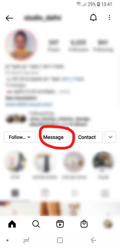 שליחת DM באינסטגרם